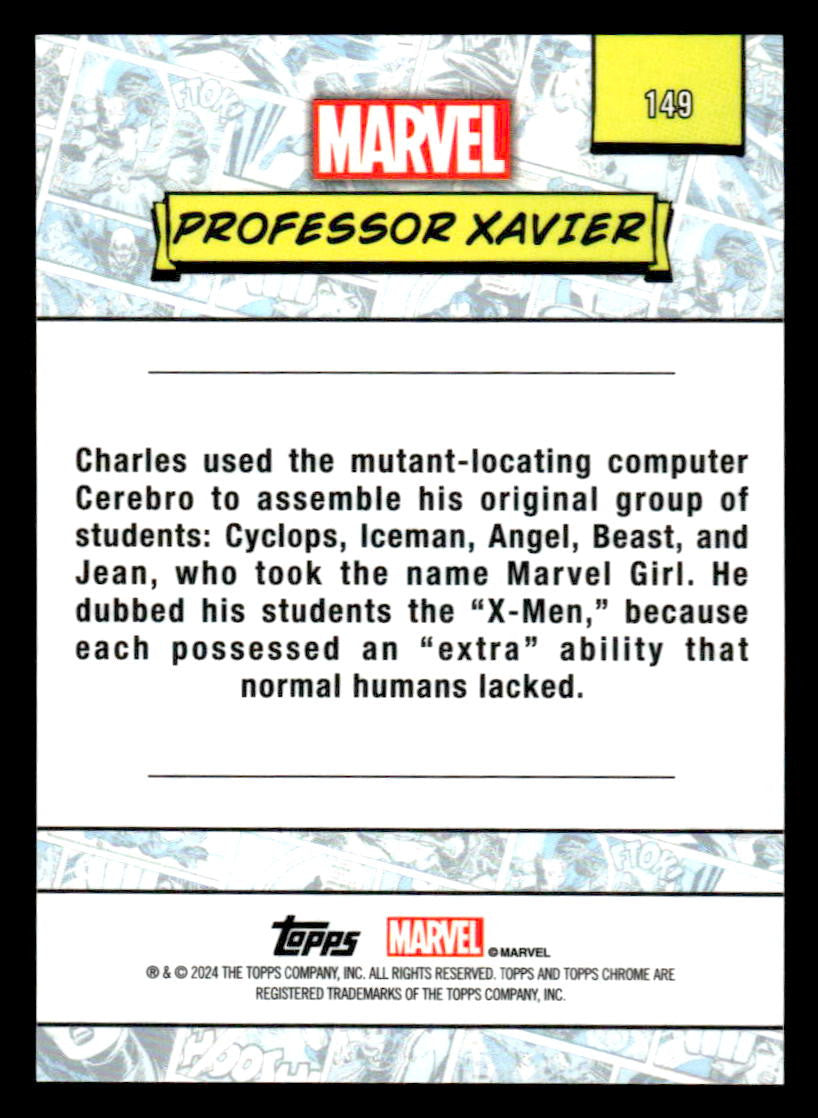 2024 Topps Chrome Marvel #149 Professor Xavier