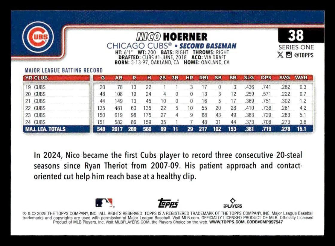2025 Topps #38 Nico Hoerner