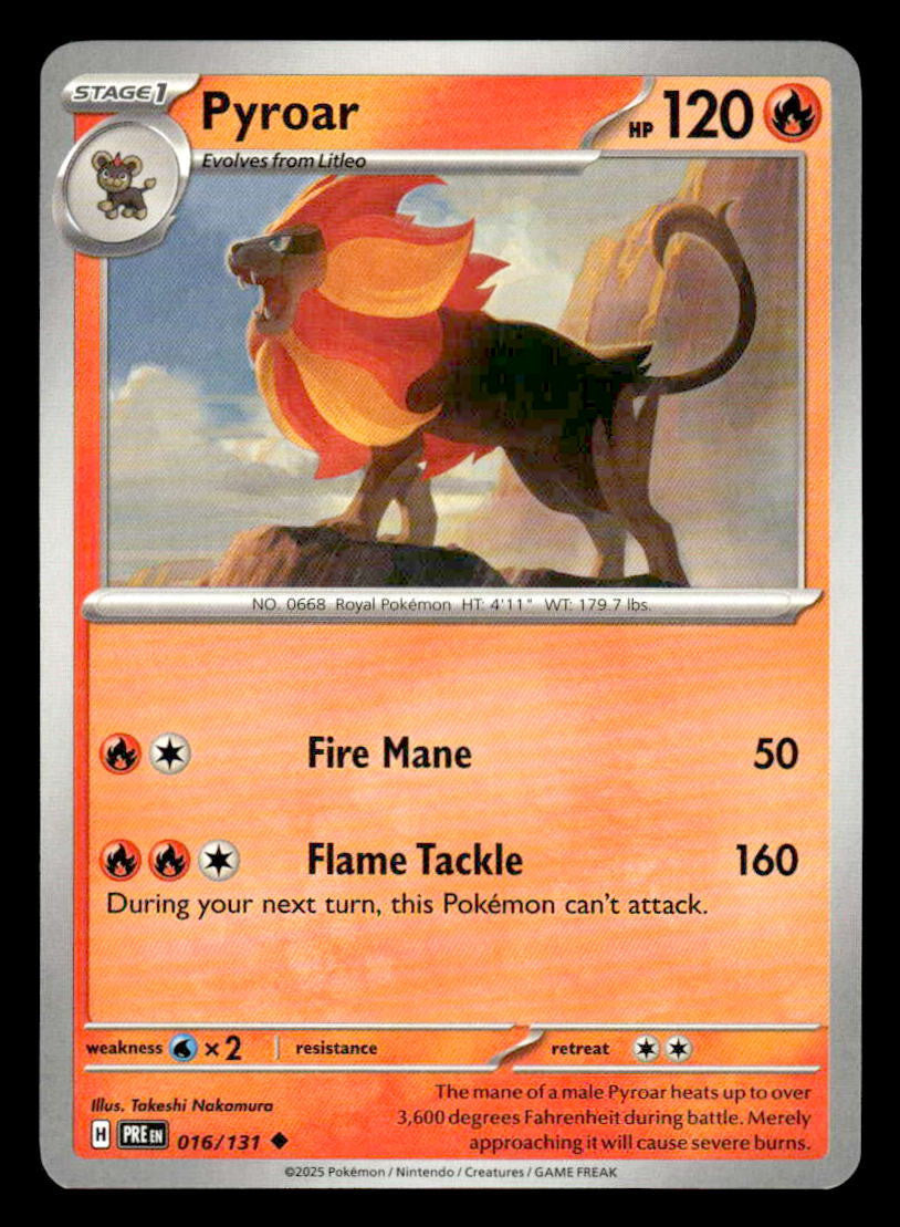 SV: Prismatic Evolutions #016/131 Pyroar Uncommon