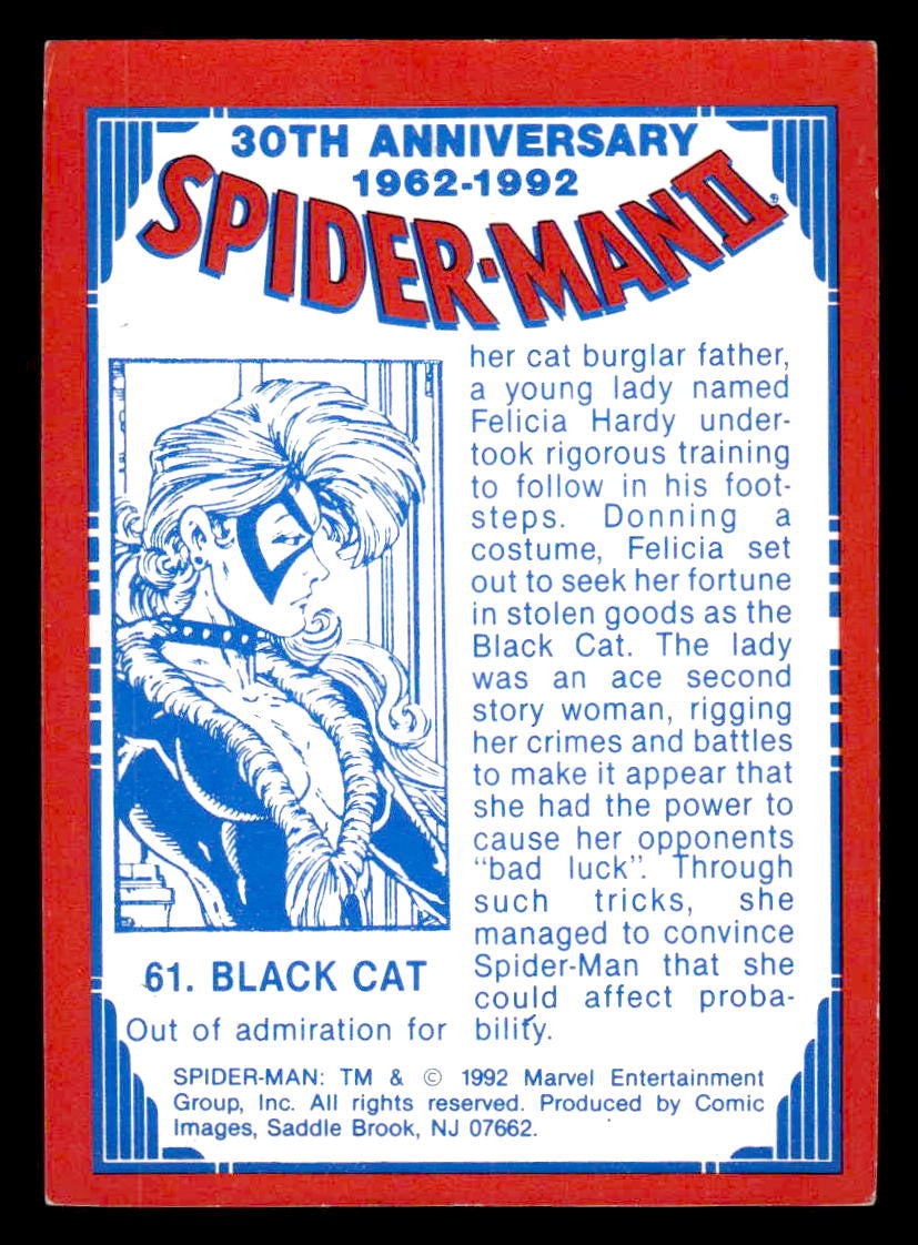 1992 Comic Images Spider-Man II: 30th Anniversary 1962-1992 #61 Black Cat