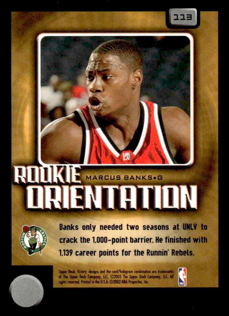 2003-04 Upper Deck Victory #113 Marcus Banks
