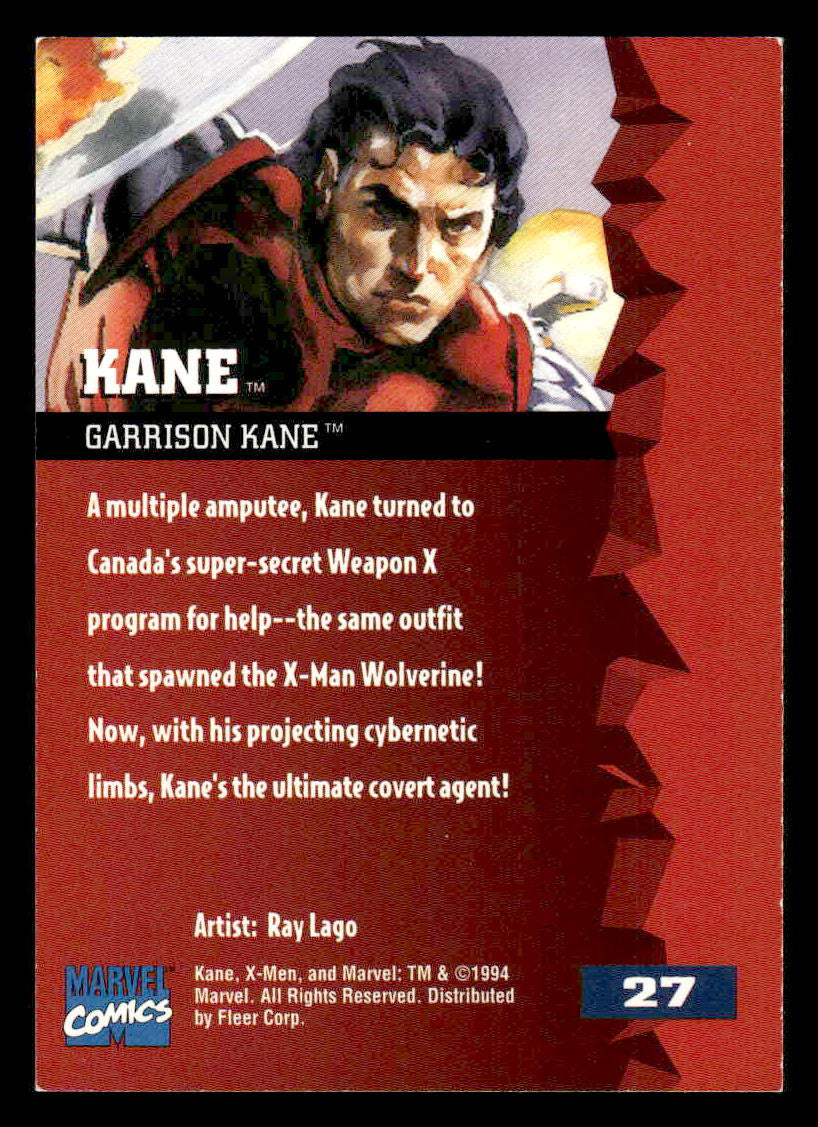 1995 Fleer Ultra X-Men #27 Kane