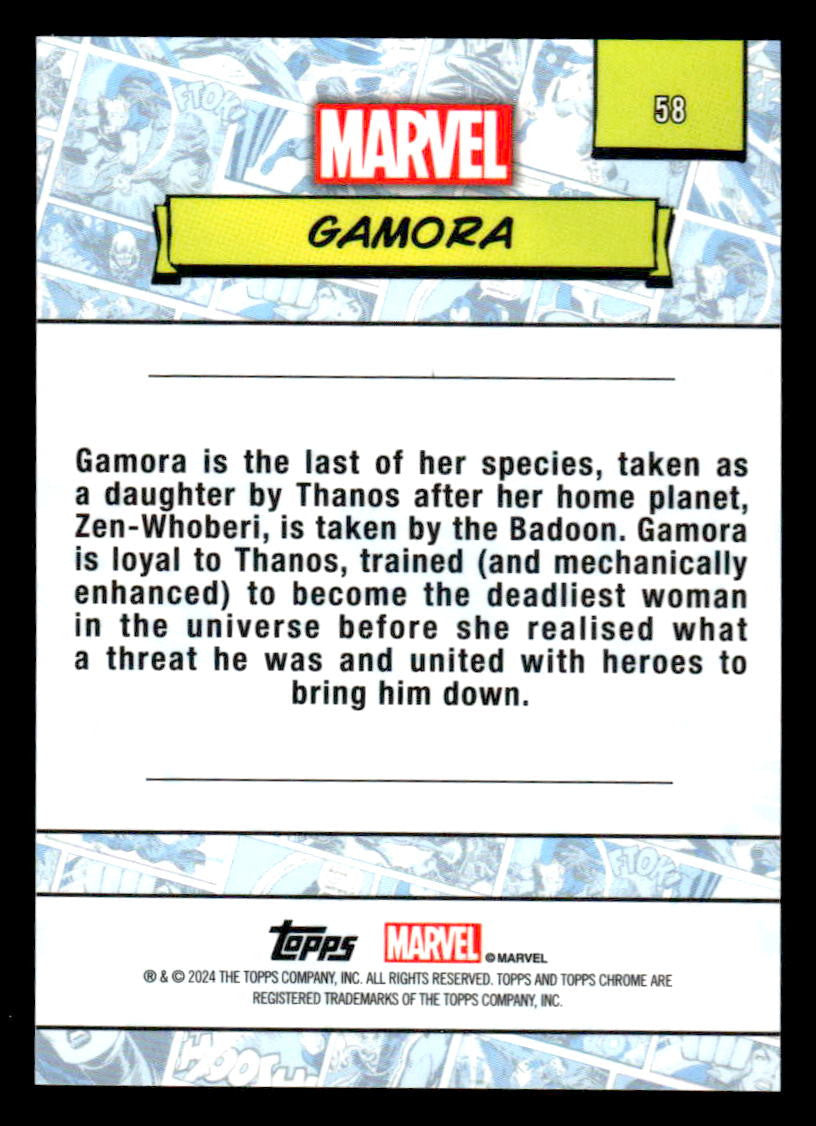 2024 Topps Chrome Marvel #58 Gamora