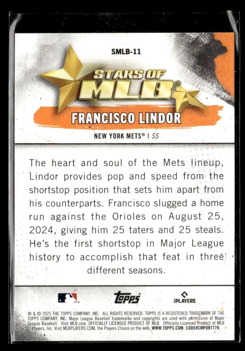 2025 Topps #SMLB-11 Francisco Lindor Stars of MLB