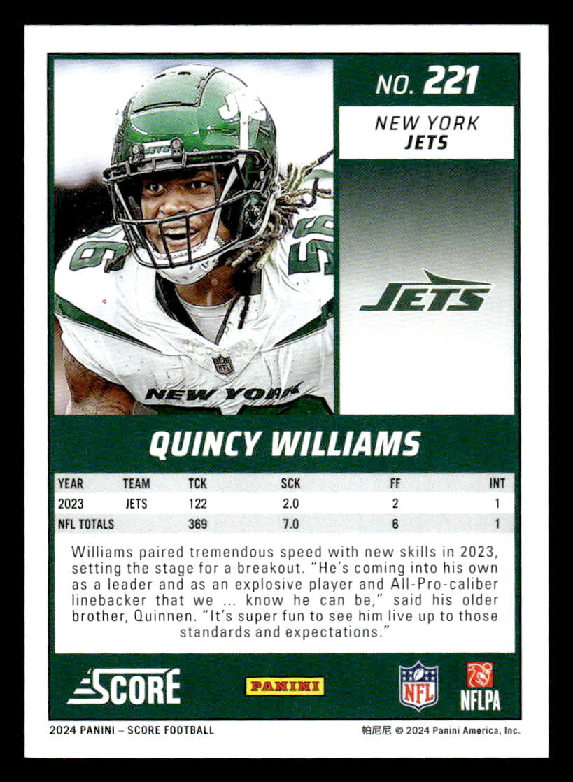 2024 Score #221 Quincy Williams