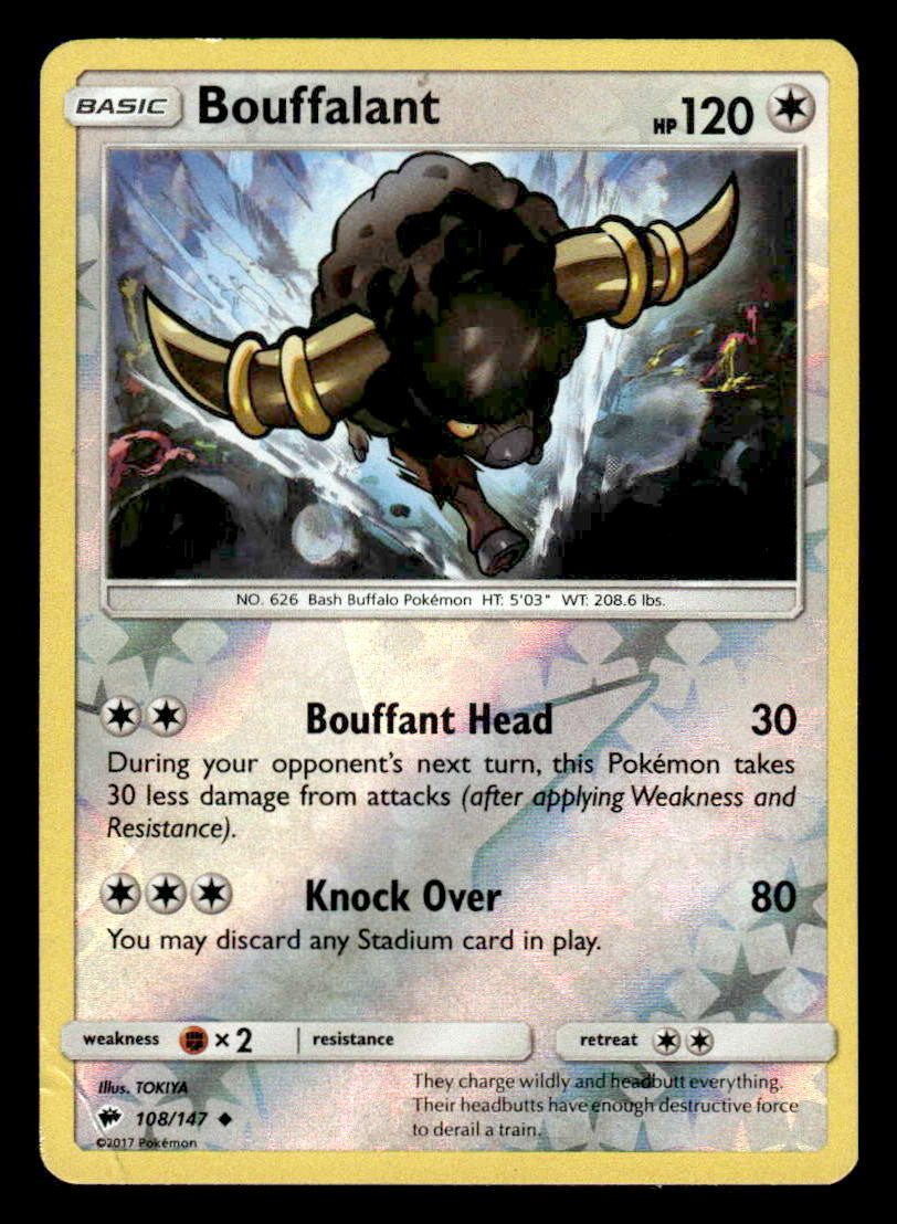 SM - Burning Shadows #108/147 Bouffalant Reverse Holo Uncommon