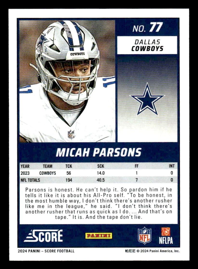 2024 Score #77 Micah Parsons