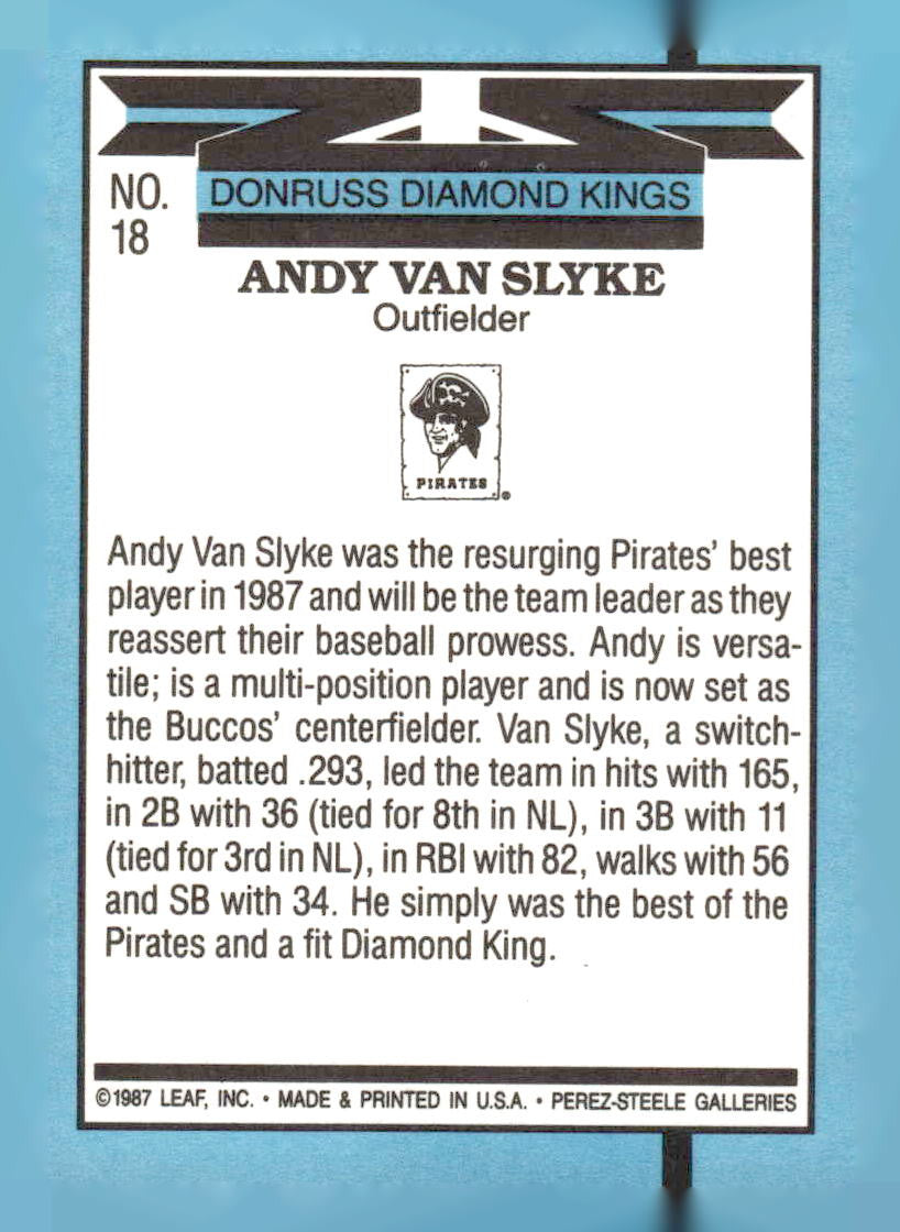 1988 Donruss #18 Andy Van Slyke