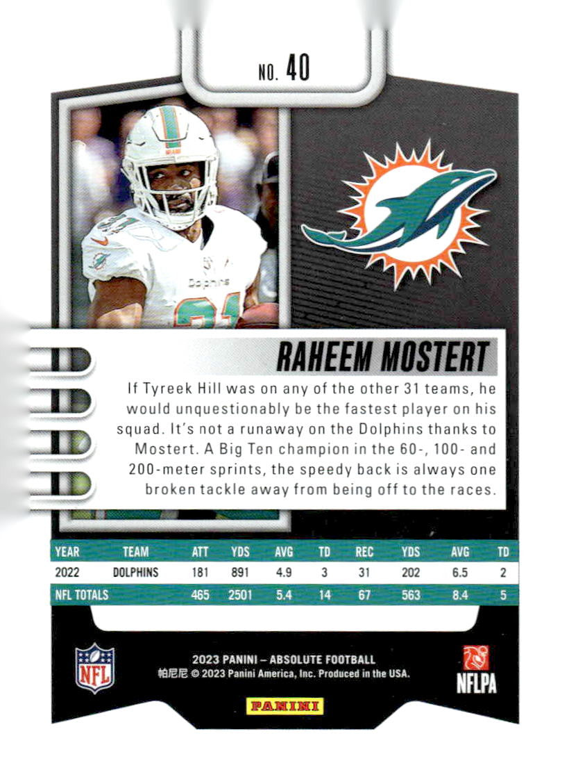 2023 Panini Absolute #40 Raheem Mostert Retail