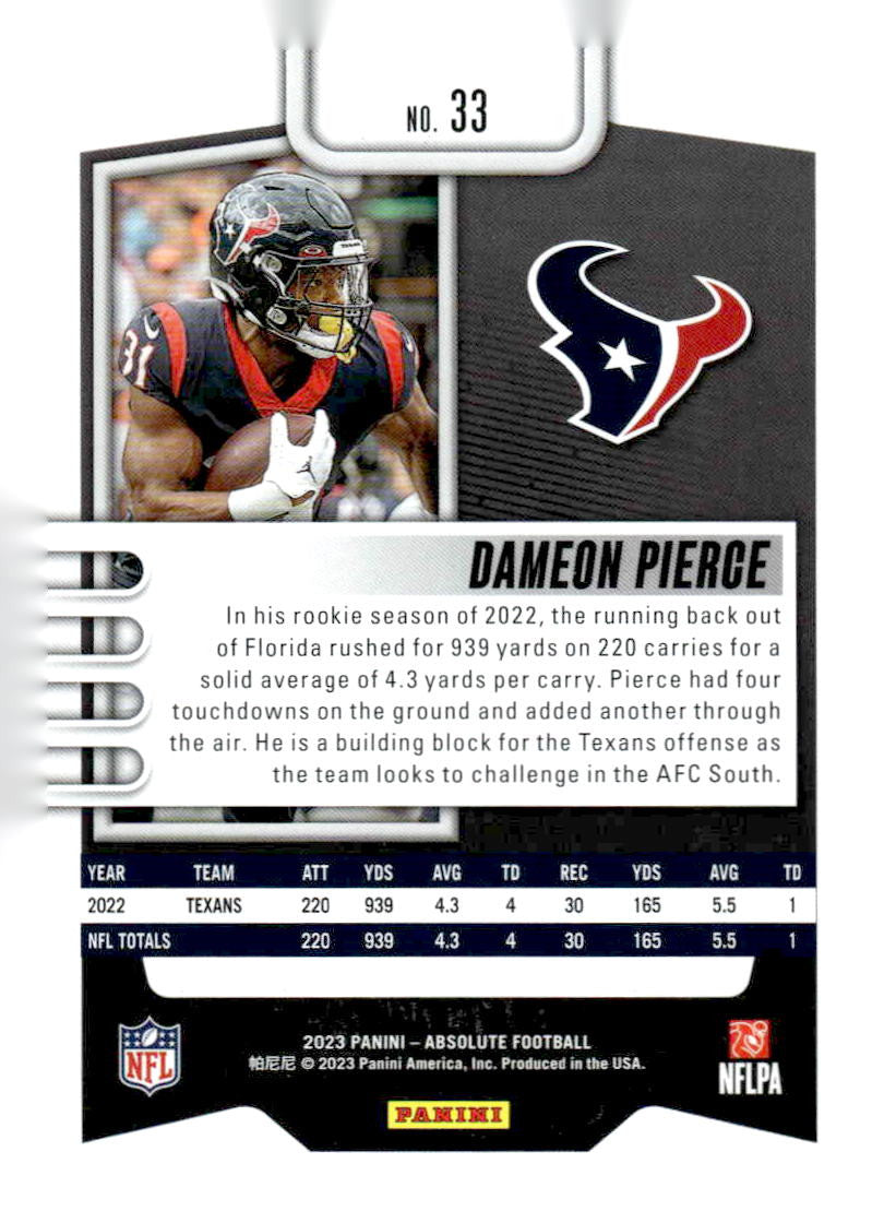 2023 Panini Absolute #33 Dameon Pierce Retail