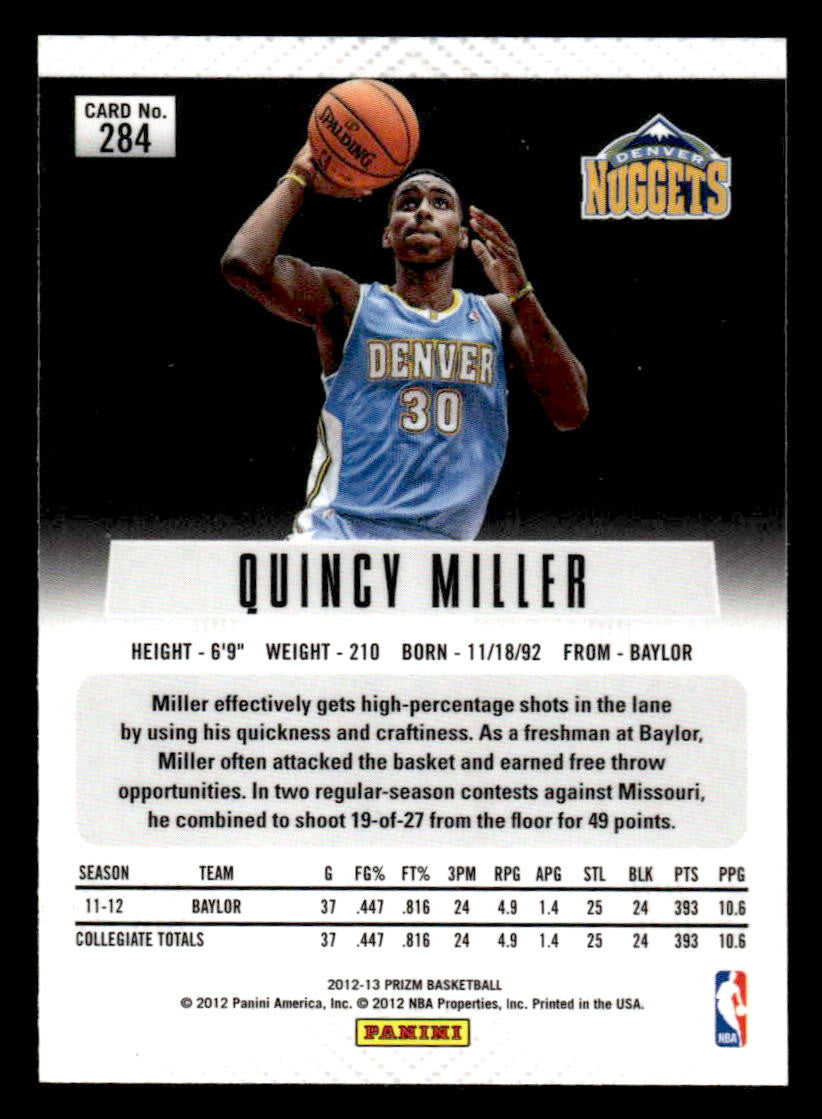 2012-13 Panini Prizm #284 Quincy Miller
