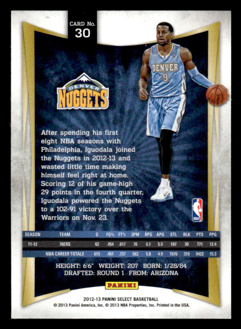 2012-13 Panini Select #30 Andre Iguodala