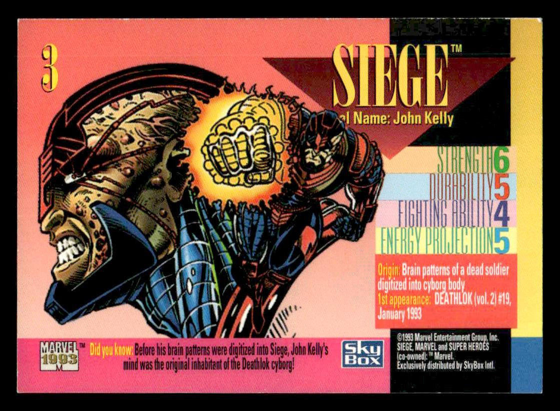 1993 SkyBox Marvel Universe #3 Siege