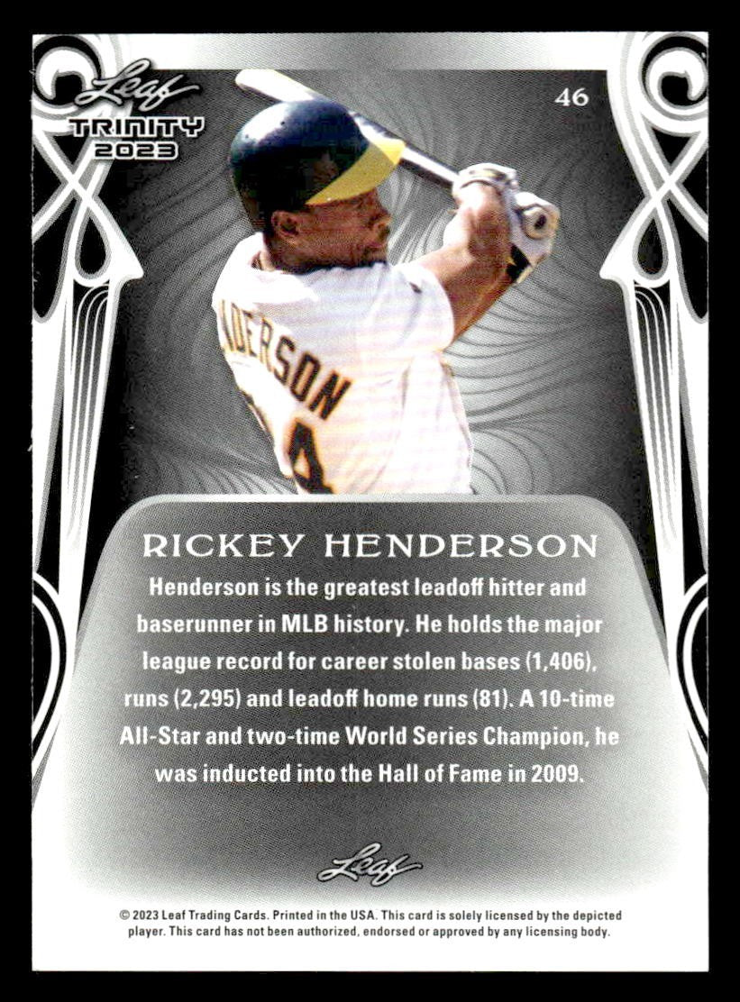 2023 Leaf Trinity #46 Rickey Henderson