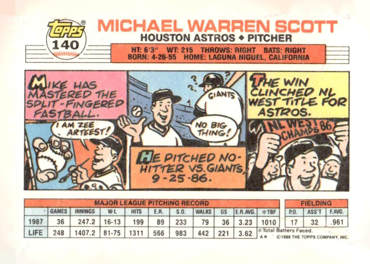 1988 Topps Big #140 Mike Scott