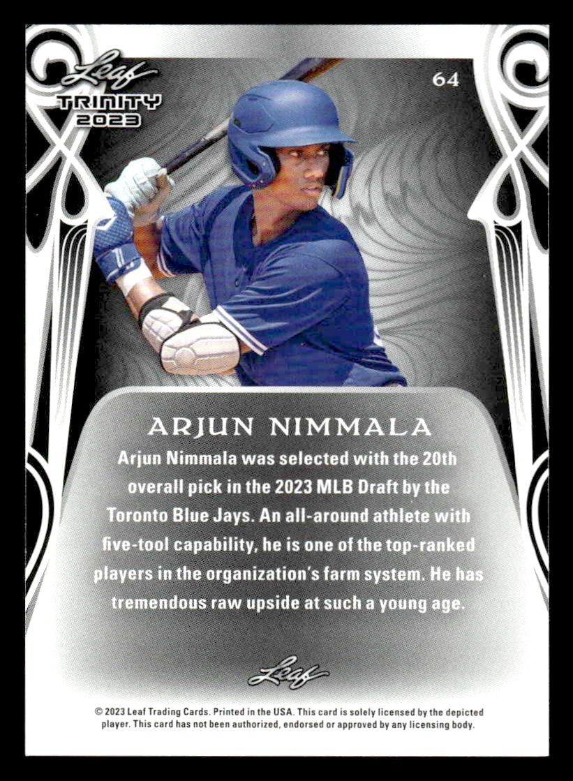 2023 Leaf Trinity #64 Arjun Nimmala
