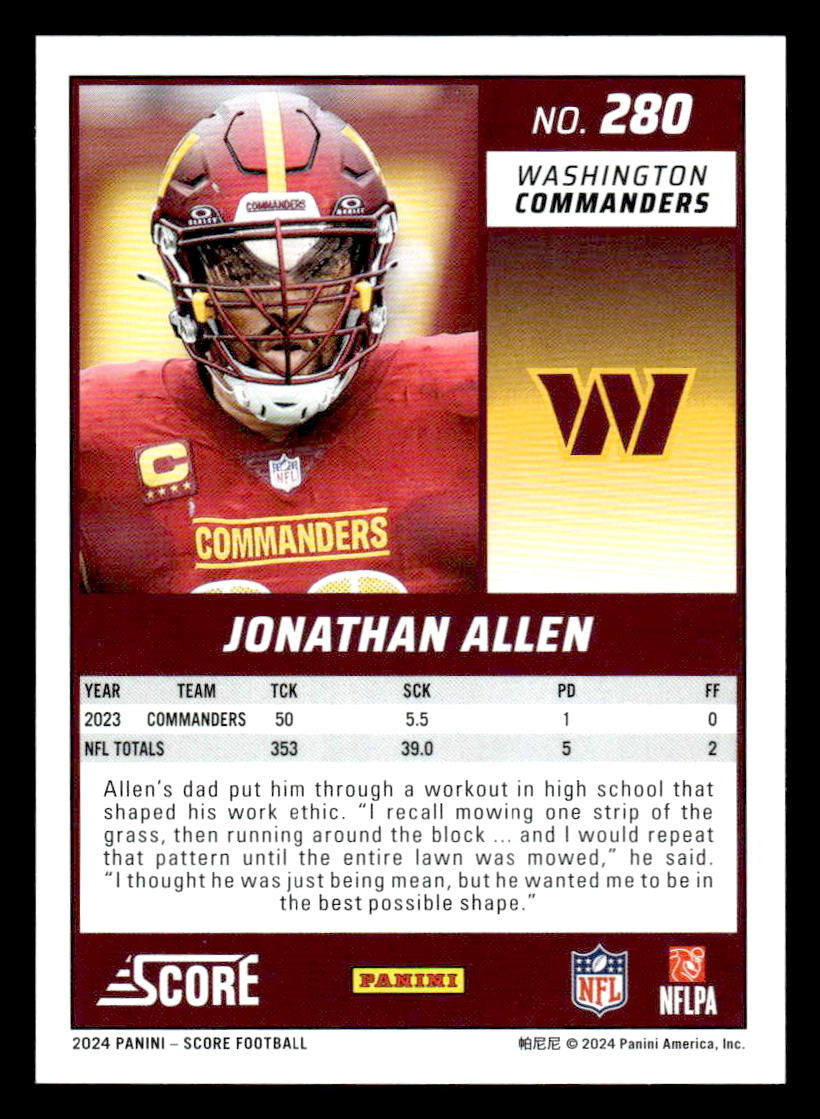2024 Score #280 Jonathan Allen