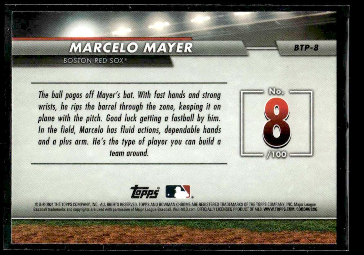 2024 Bowman #BTP-8 Marcelo Mayer Bowman Scouts' Top 100