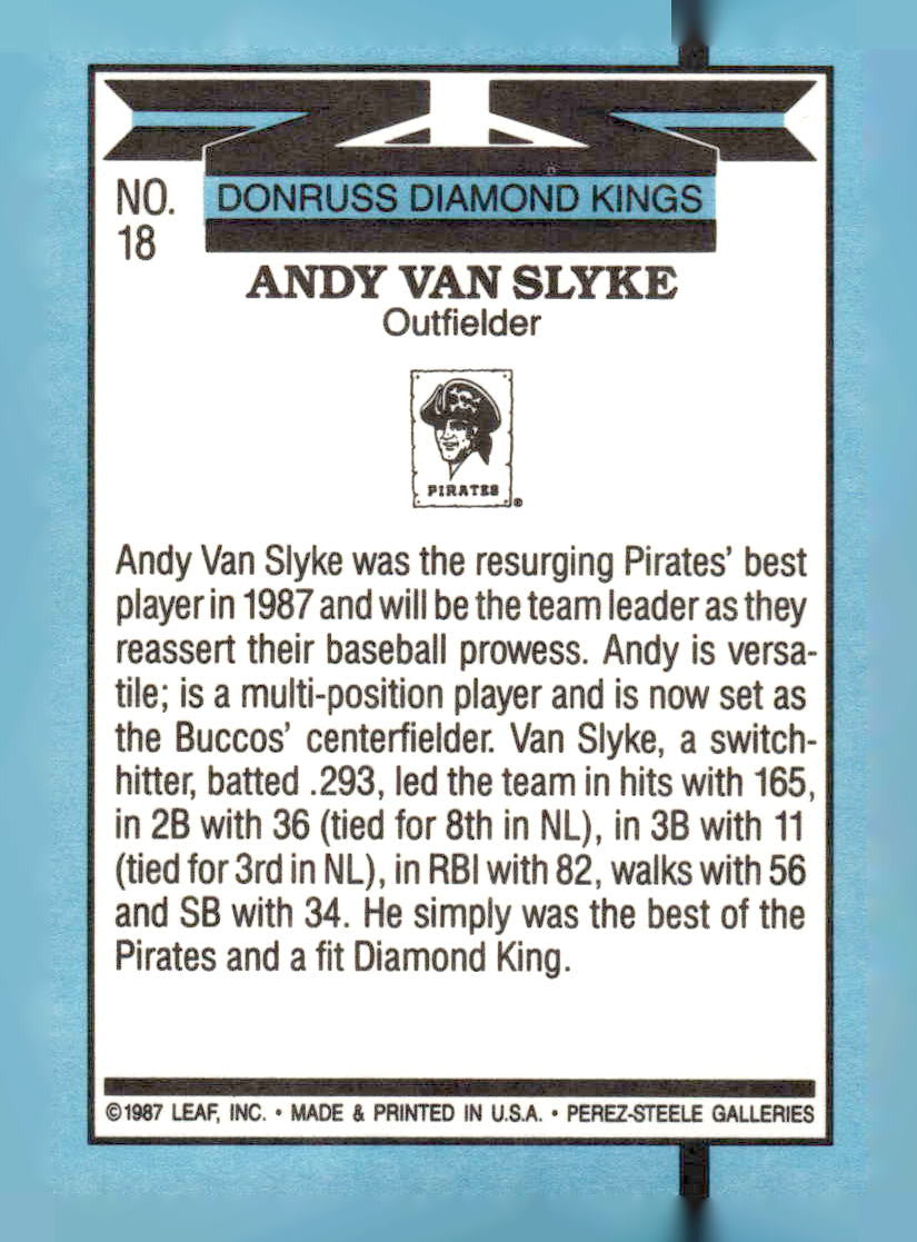 1988 Donruss #18 Andy Van Slyke