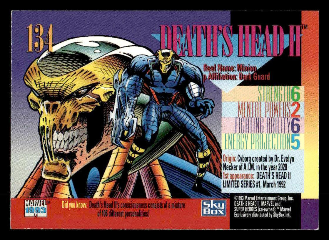 1993 SkyBox Marvel Universe #134 Death's Head II