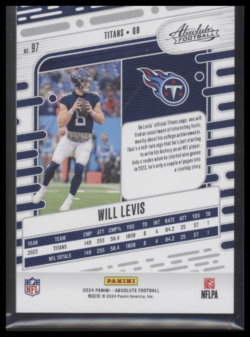 2024 Panini Absolute #97 Will Levis Spectrum