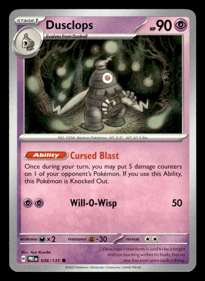 SV: Prismatic Evolutions #036/131 Dusclops Common