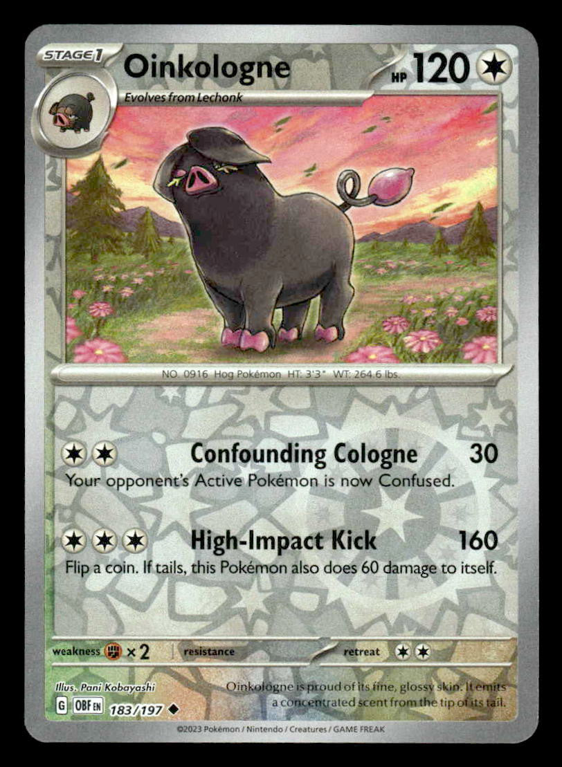 SV03: Obsidian Flames #183/197 Oinkologne Reverse Holo Uncommon