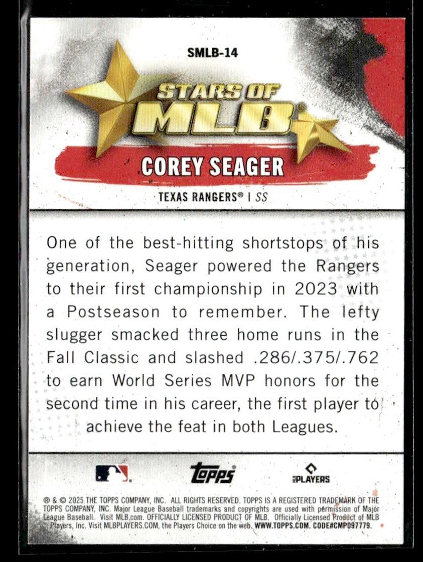 2025 Topps #SMLB-14 Corey Seager Stars of MLB