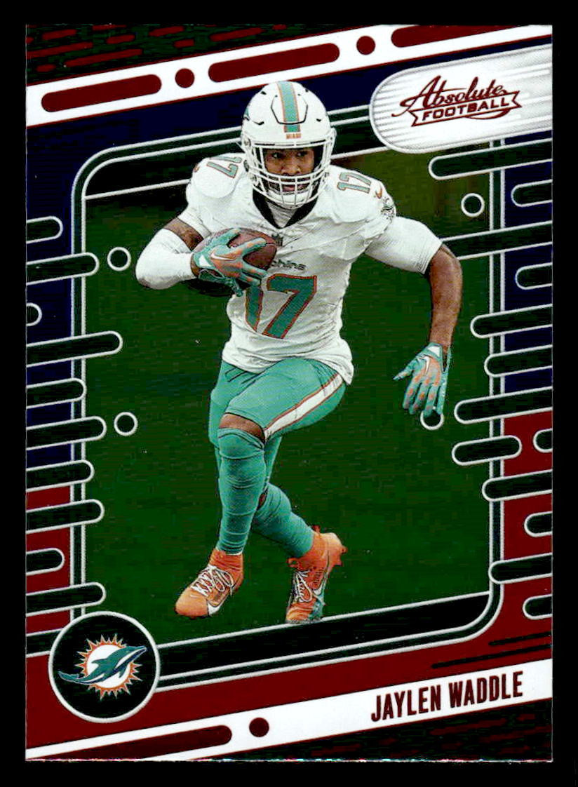 2024 Panini Absolute #68 Jaylen Waddle Red and Blue