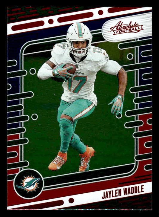 2024 Panini Absolute #68 Jaylen Waddle Red and Blue