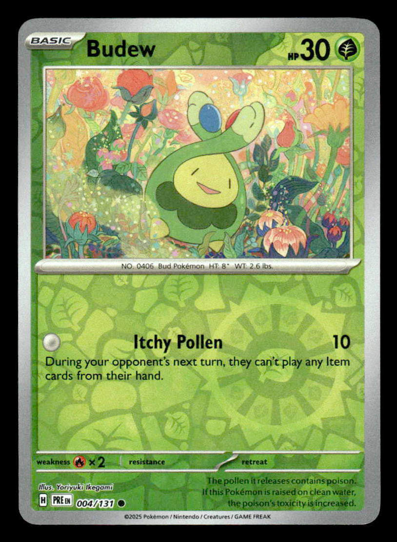 SV: Prismatic Evolutions #004/131 Budew Reverse Holo Common