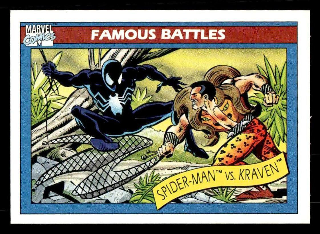 1990 Impel Marvel Universe #92 Spider-Man vs. Kraven