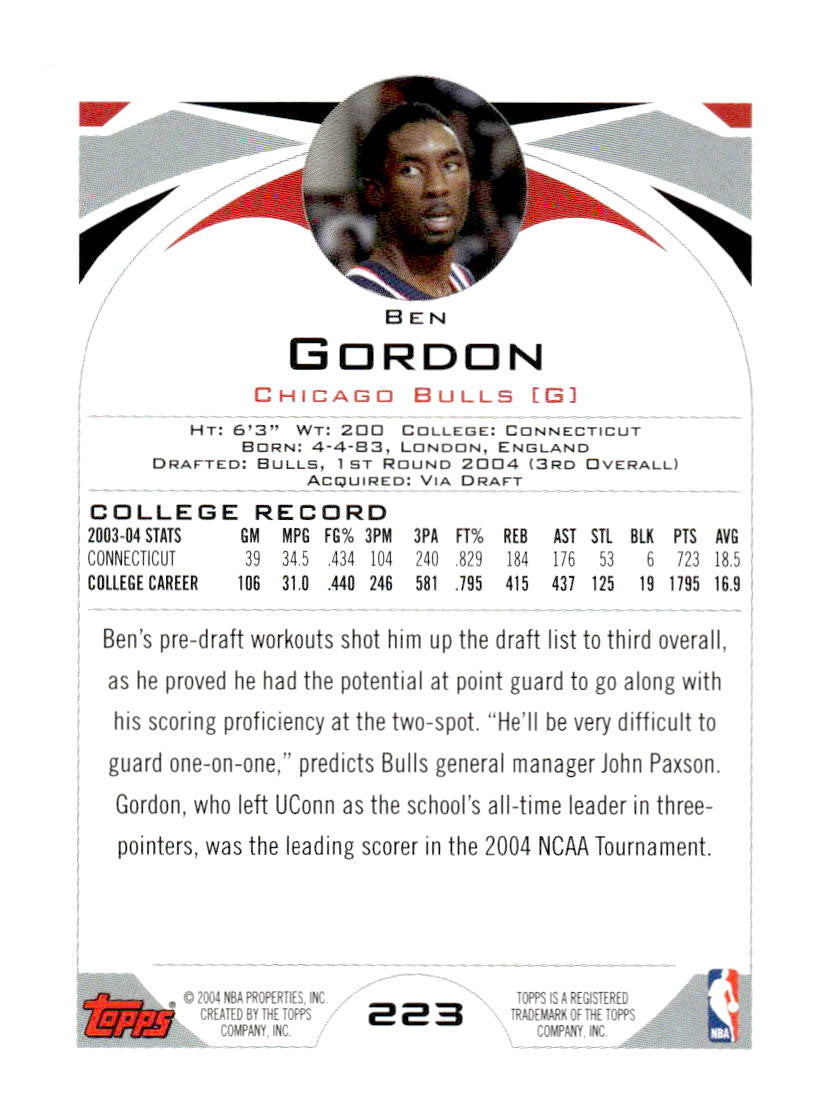 2004-05 Topps #223 Ben Gordon