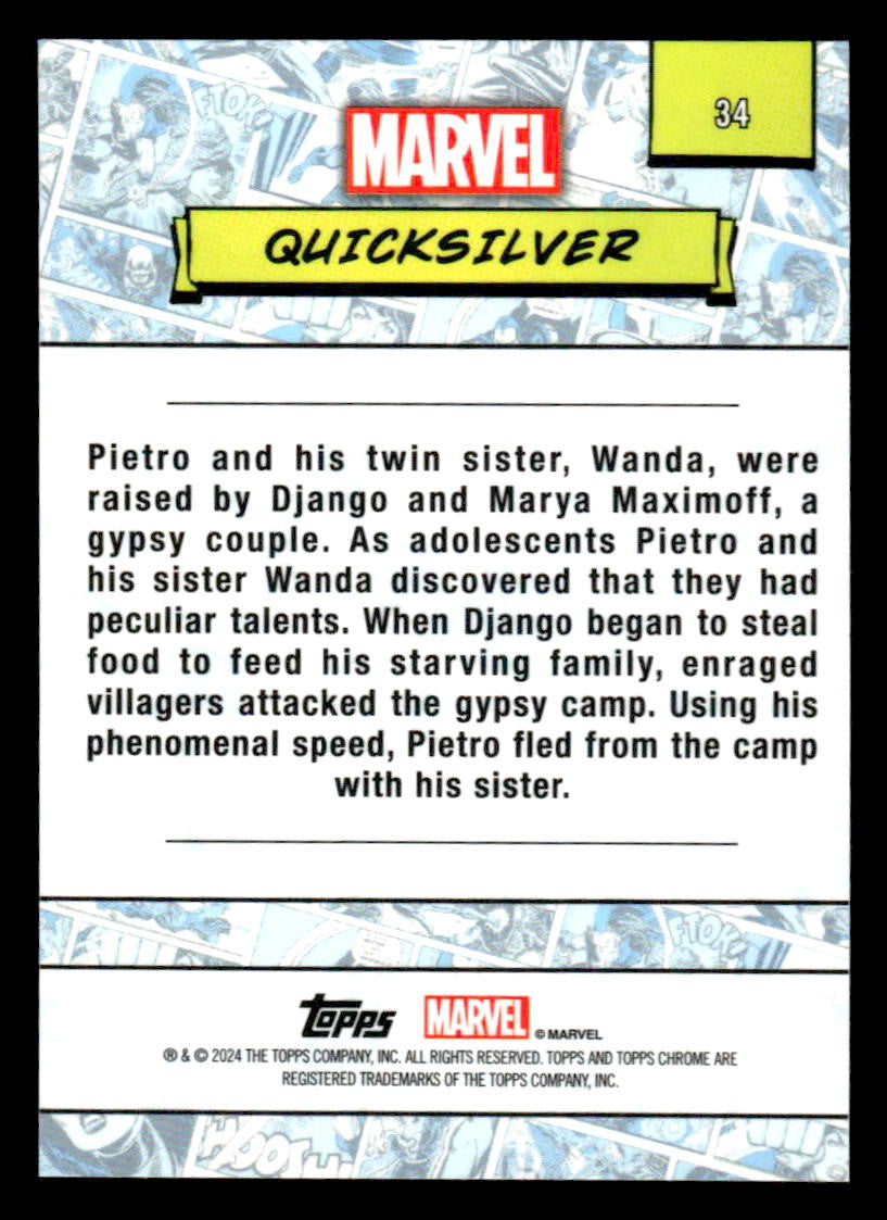 2024 Topps Chrome Marvel #34 Quicksilver