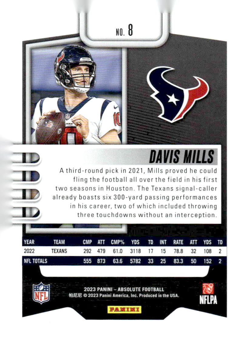 2023 Panini Absolute #8 Davis Mills Retail
