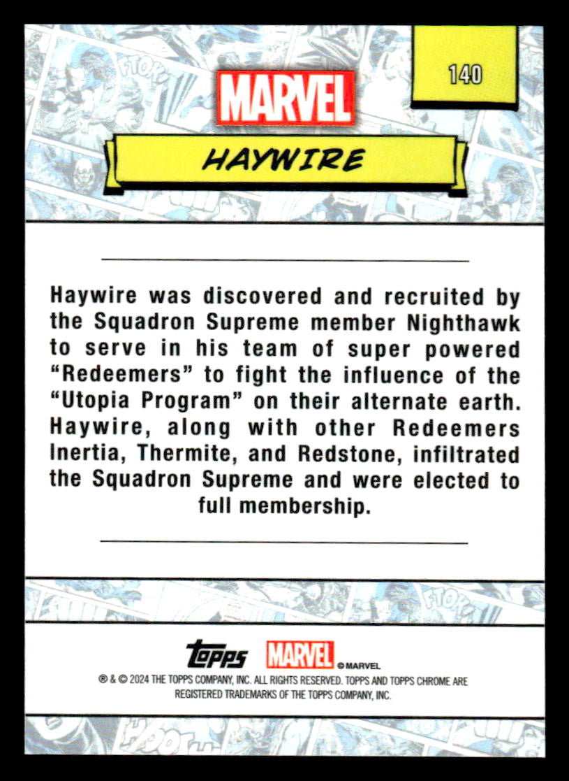 2024 Topps Chrome Marvel #140 Haywire