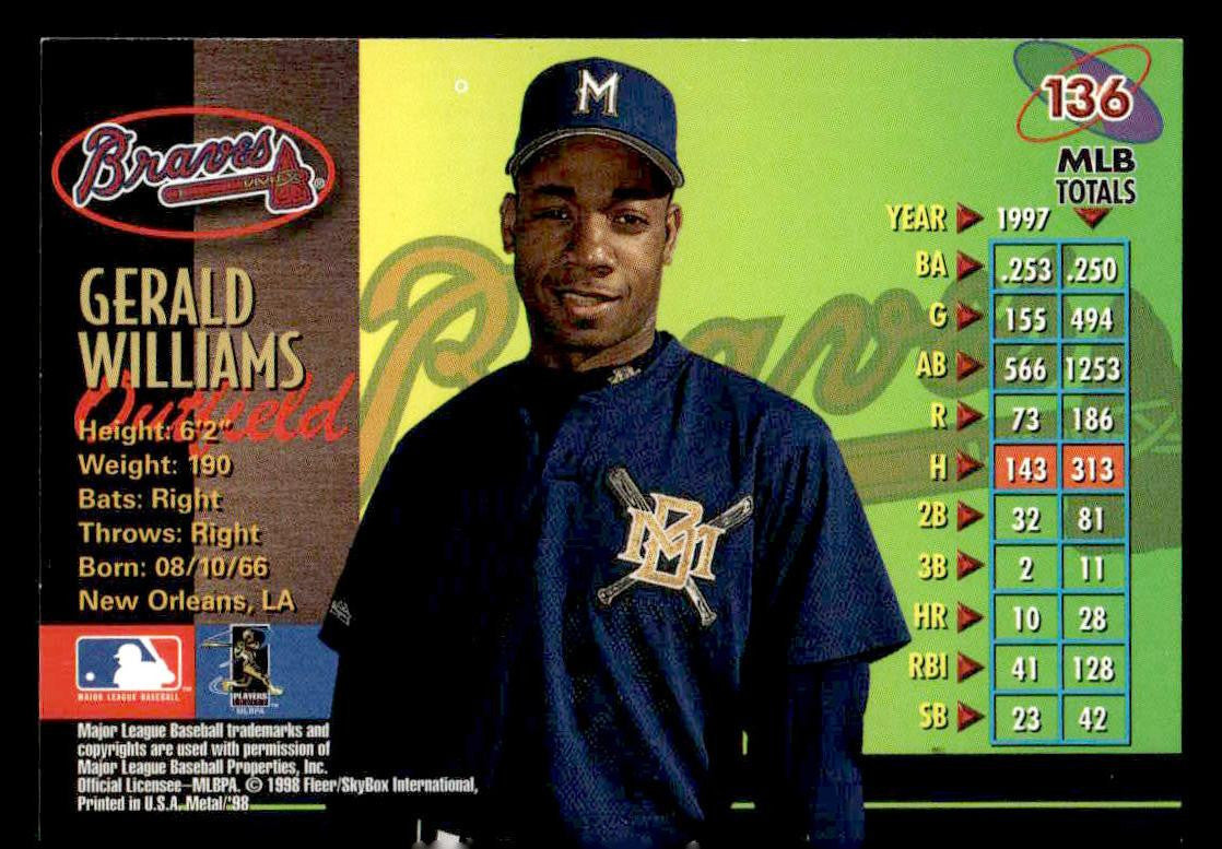 1998 Metal Universe #136 Gerald Williams