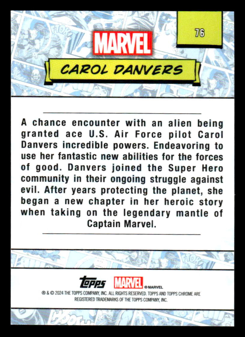 2024 Topps Chrome Marvel #76 Carol Danvers