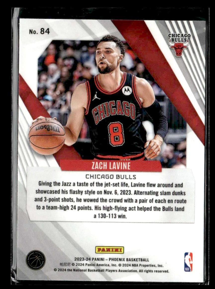 2023-24 Panini Phoenix #84 Zach LaVine Phoenix Blue Ice