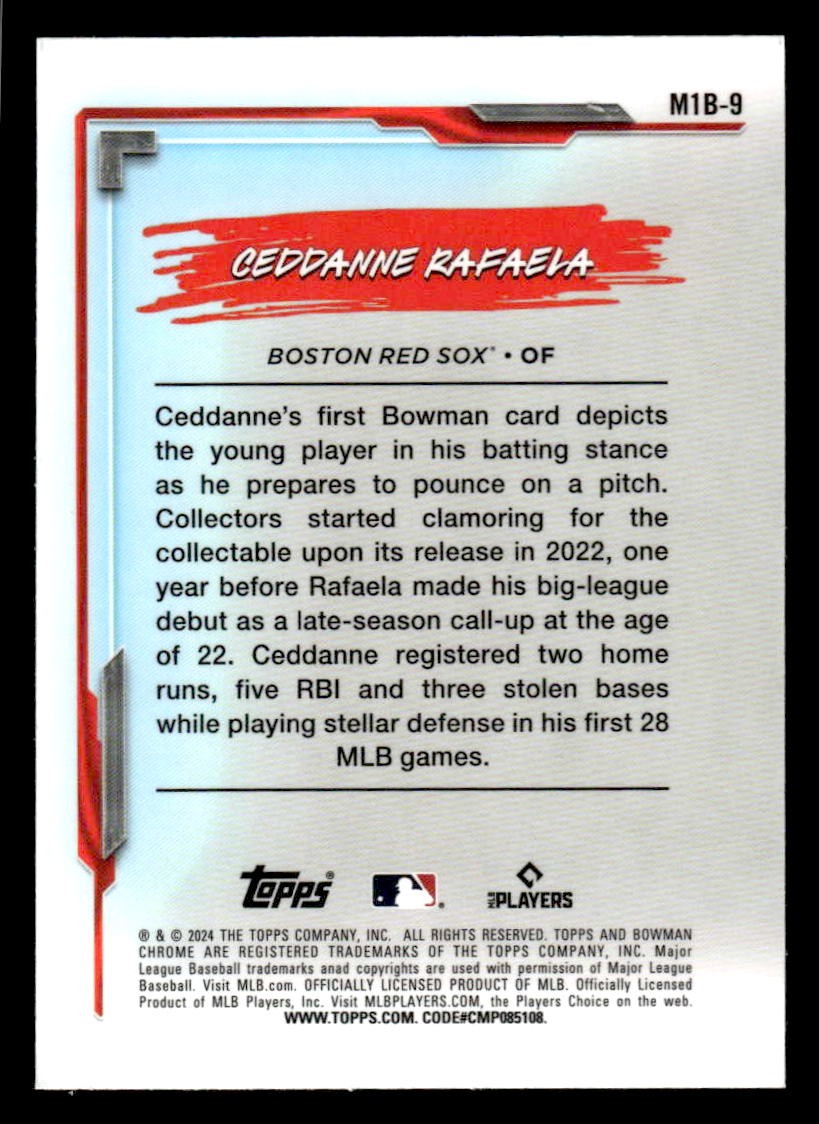 2024 Bowman Chrome #M1B-9 Ceddanne Rafaela My 1st Bowman