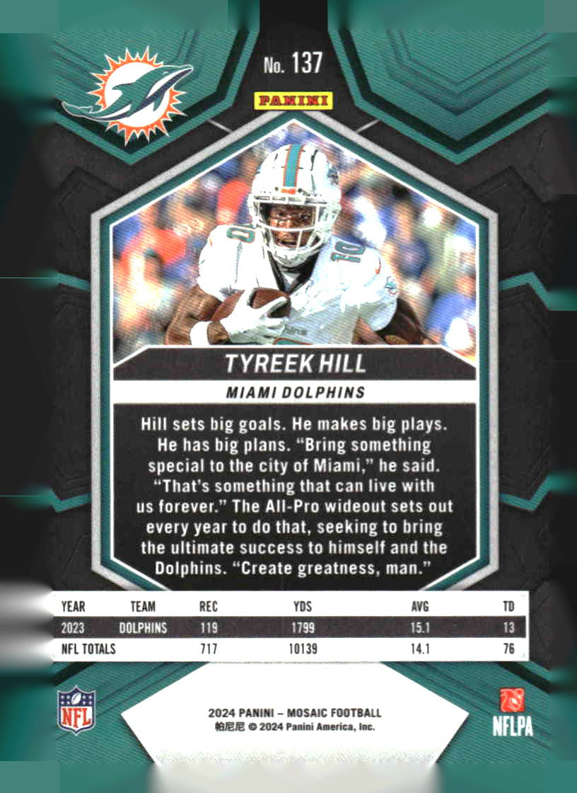 2024 Panini Mosaic #137 Tyreek Hill