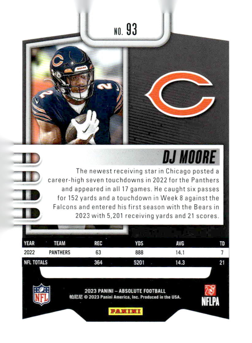 2023 Panini Absolute #93 DJ Moore Retail