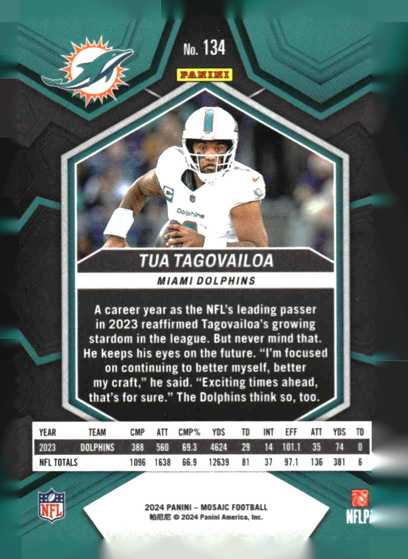 2024 Panini Mosaic #134 Tua Tagovailoa