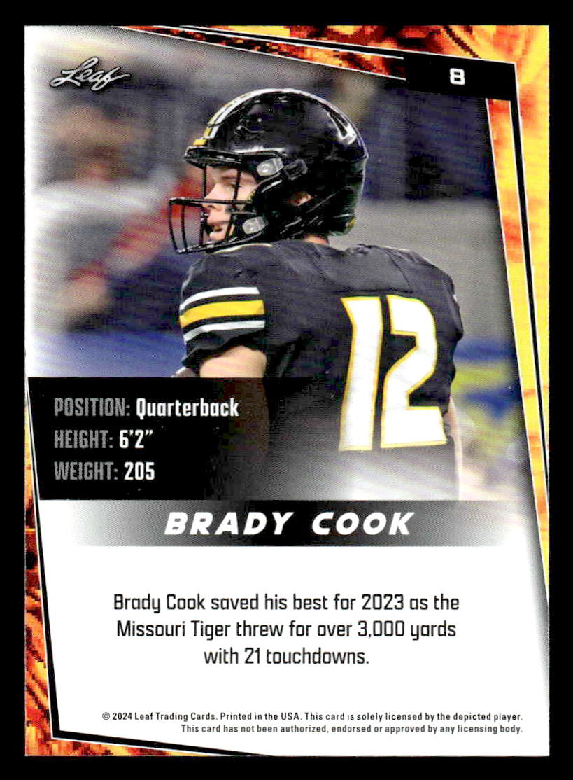 2024 Leaf #8 Brady Cook
