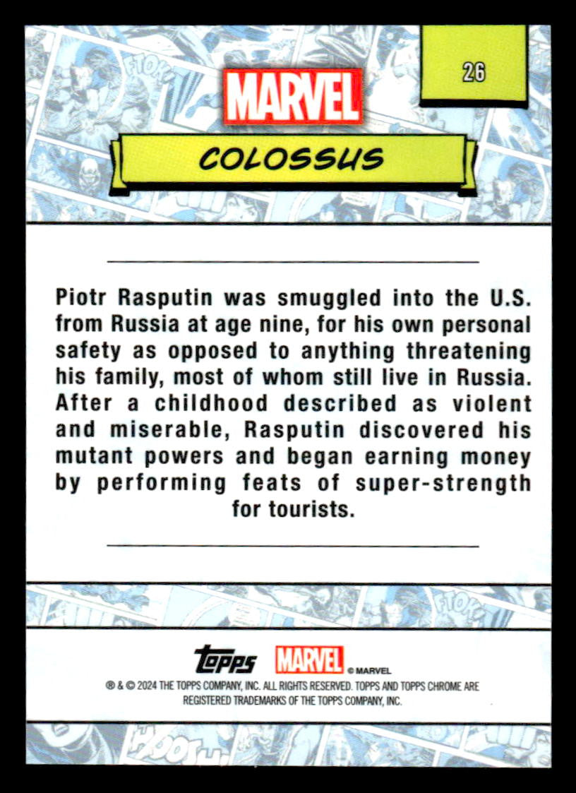 2024 Topps Chrome Marvel #26 Colossus