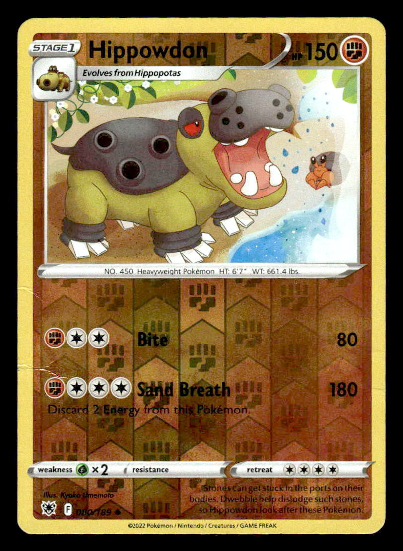 SWSH10: Astral Radiance #080/189 Hippowdon Reverse Holo Uncommon