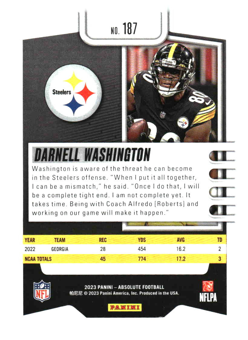 2023 Panini Absolute #187 Darnell Washington Retail