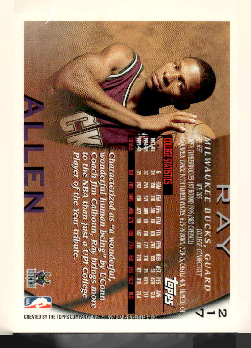 1996-97 Topps #217 Ray Allen
