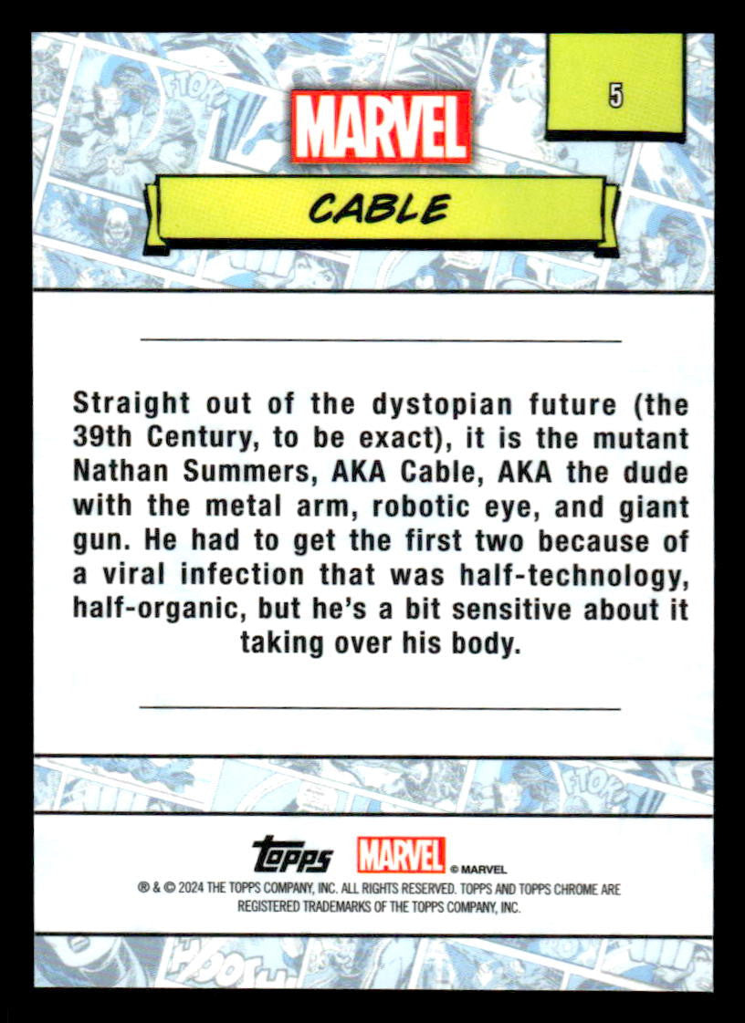 2024 Topps Chrome Marvel #5 Cable