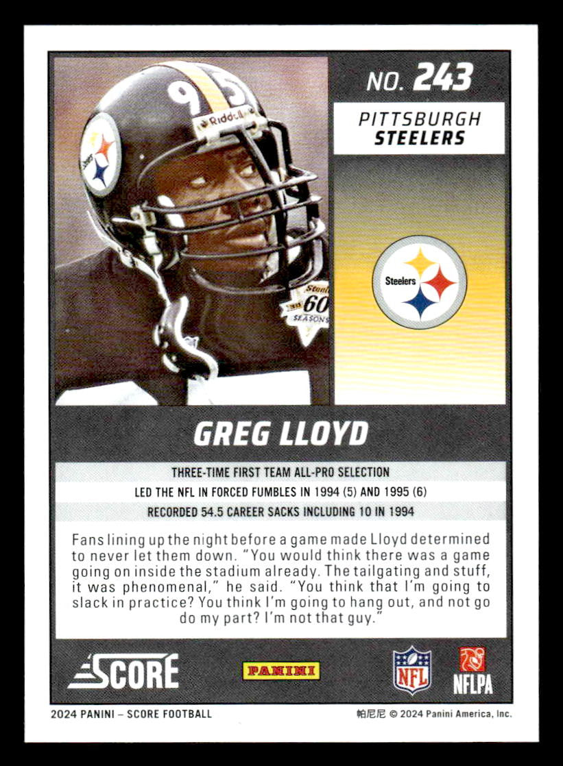 2024 Score #243 Greg Lloyd